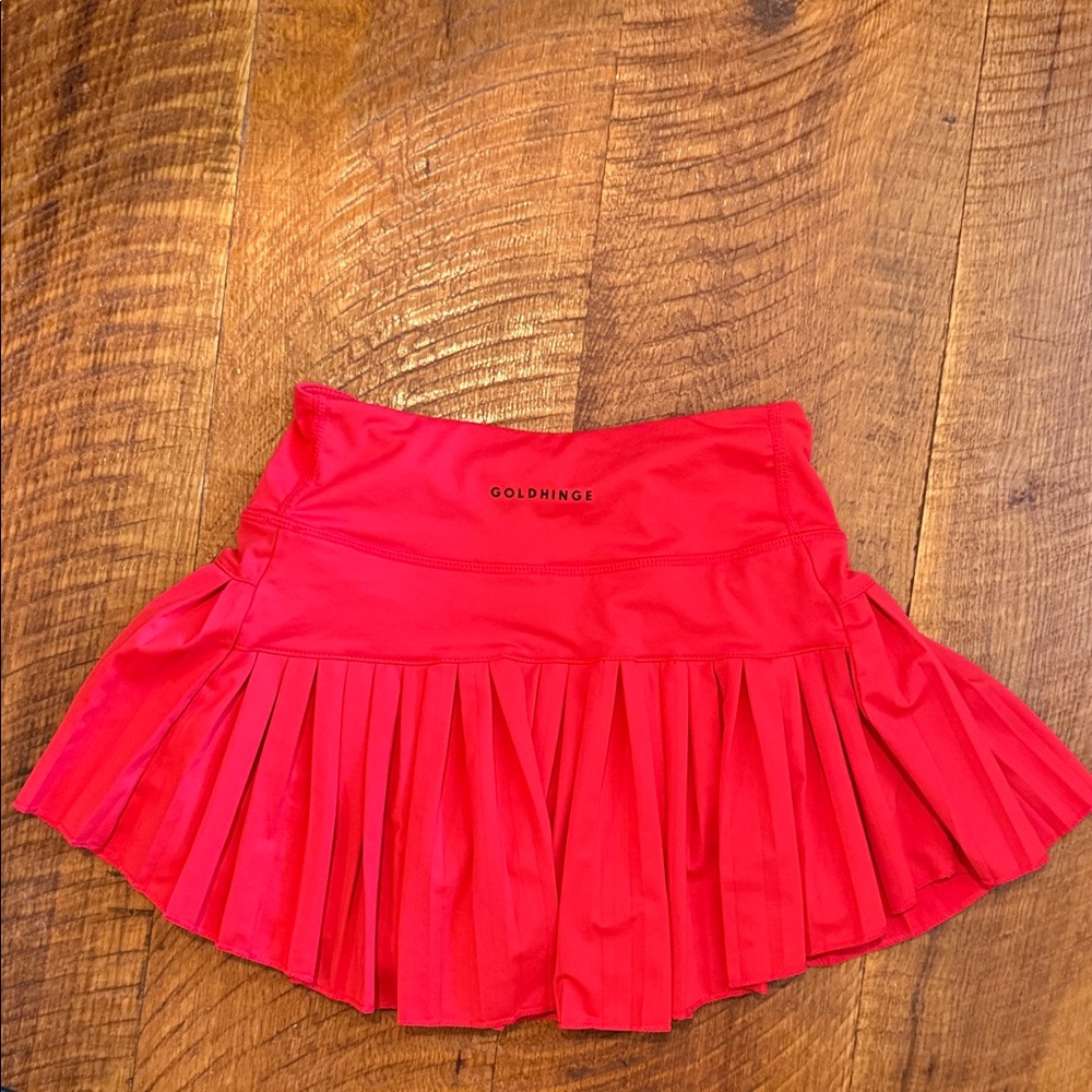 Goldhinge Women's Vibrant Red Mini Skirt